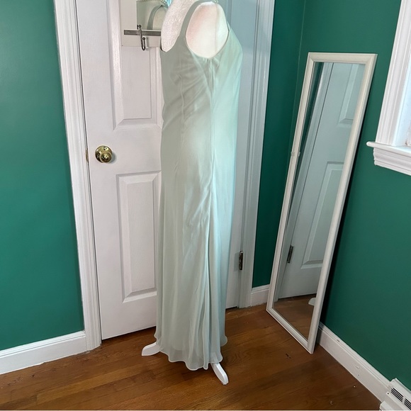 Cattiva 100% Silk Mint Long Gown Size 6 - Picture 12 of 13
